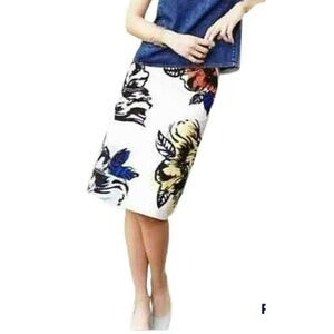 Anthropologie Maeve Women's Midi Butterfly Skirt Size 6
